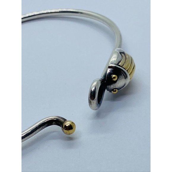 Tiffany & Co. Sterling Silver 18K Yellow Gold Scarab Hook & Eye Bracelet - Picture 9 of 9